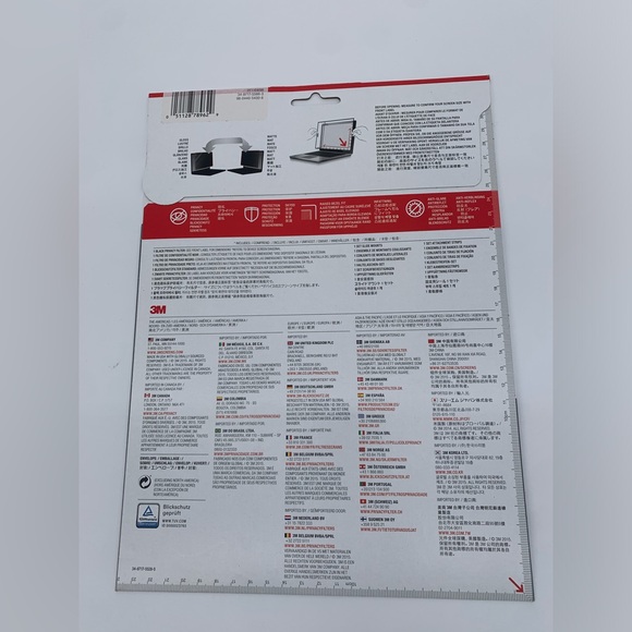 3M 11.6” Black Privacy Filter For Laptop Screen - Picture 3 of 4